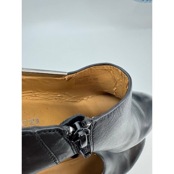 Coach Black Seneca ankle Leather Booties 6.5 - Picture 5 of 6